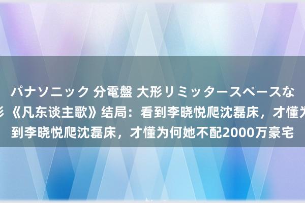 パナソニック 分電盤 大形リミッタースペースなし 露出・半埋込両用形 《凡东谈主歌》结局：看到李晓悦爬沈磊床，才懂为何她不配2000万豪宅