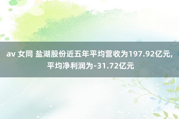 av 女同 盐湖股份近五年平均营收为197.92亿元, 平均净利润为-31.72亿元