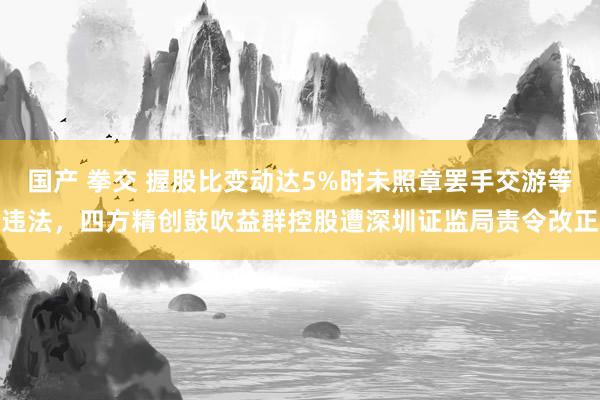 国产 拳交 握股比变动达5%时未照章罢手交游等违法，四方精创鼓吹益群控股遭深圳证监局责令改正