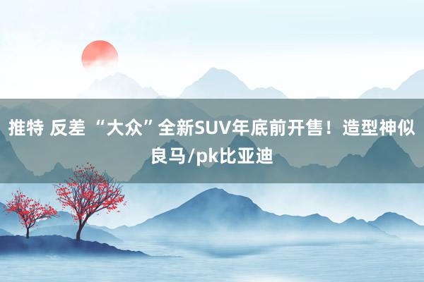 推特 反差 “大众”全新SUV年底前开售！造型神似良马/pk比亚迪