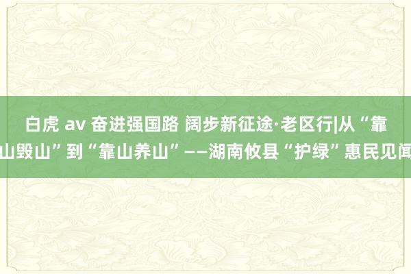 白虎 av 奋进强国路 阔步新征途·老区行|从“靠山毁山”到“靠山养山”——湖南攸县“护绿”惠民见闻