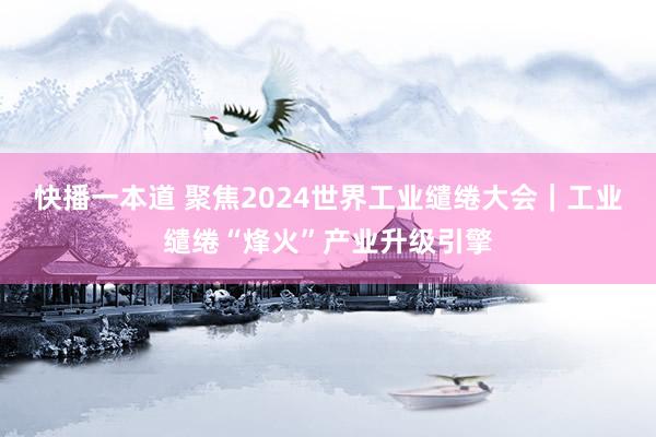 快播一本道 聚焦2024世界工业缱绻大会｜工业缱绻“烽火”产业升级引擎