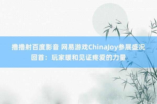 撸撸射百度影音 网易游戏ChinaJoy参展盛况回首：玩家暖和见证疼爱的力量