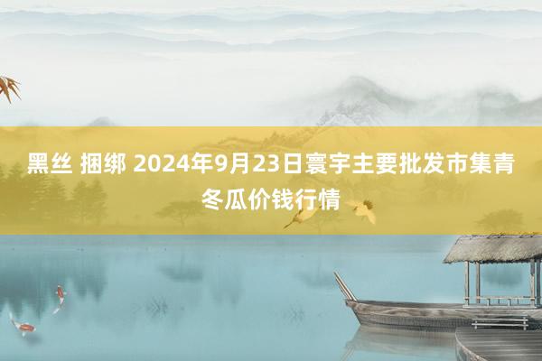 黑丝 捆绑 2024年9月23日寰宇主要批发市集青冬瓜价钱行情