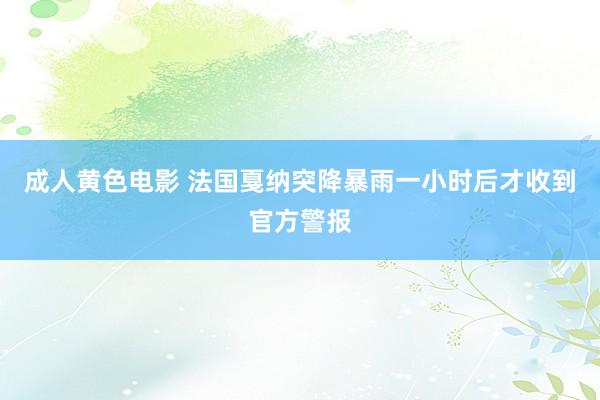 成人黄色电影 法国戛纳突降暴雨一小时后才收到官方警报