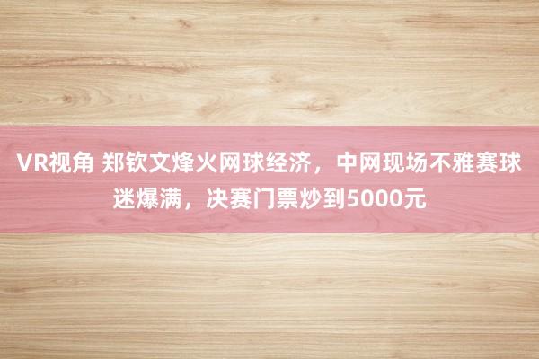 VR视角 郑钦文烽火网球经济，中网现场不雅赛球迷爆满，决赛门票炒到5000元