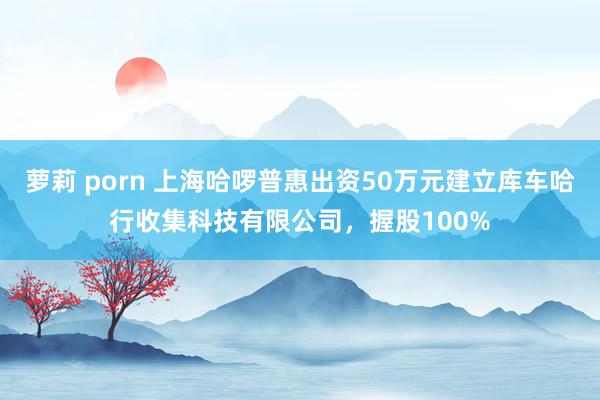 萝莉 porn 上海哈啰普惠出资50万元建立库车哈行收集科技有限公司，握股100%