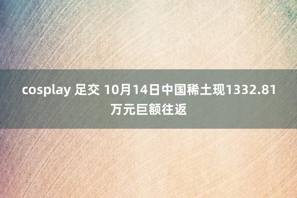 cosplay 足交 10月14日中国稀土现1332.81万元巨额往返