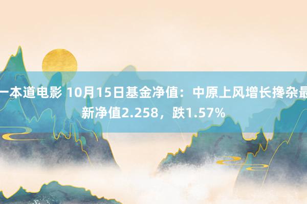 一本道电影 10月15日基金净值：中原上风增长搀杂最新净值2.258，跌1.57%