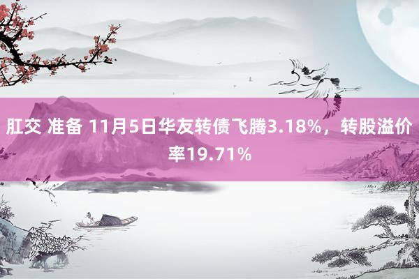 肛交 准备 11月5日华友转债飞腾3.18%，转股溢价率19.71%