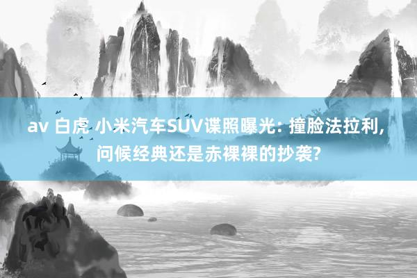 av 白虎 小米汽车SUV谍照曝光: 撞脸法拉利， 问候经典还是赤裸裸的抄袭?