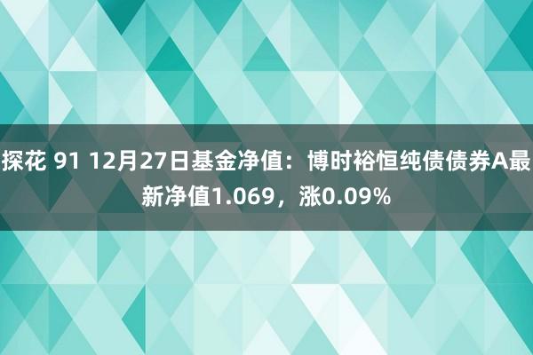 探花 91 12月27日基金净值：博时裕恒纯债债券A最新净值1.069，涨0.09%