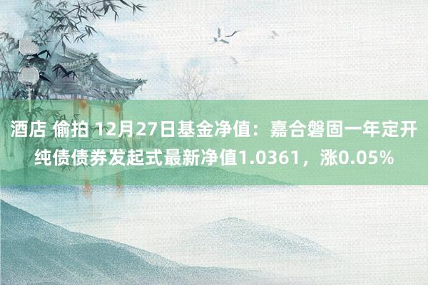 酒店 偷拍 12月27日基金净值：嘉合磐固一年定开纯债债券发起式最新净值1.0361，涨0.05%