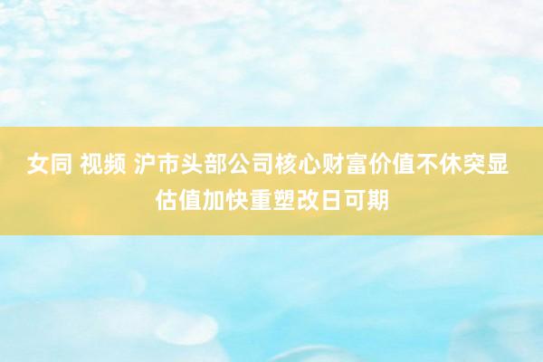 女同 视频 沪市头部公司核心财富价值不休突显 估值加快重塑改日可期