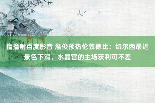 撸撸射百度影音 詹俊预热伦敦德比：切尔西最近景色下滑，水晶宫的主场获利可不差