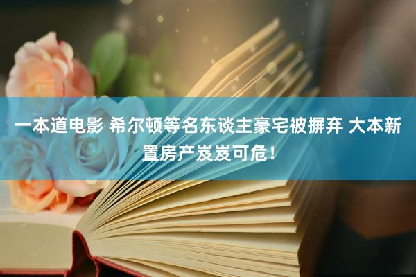 一本道电影 希尔顿等名东谈主豪宅被摒弃 大本新置房产岌岌可危！