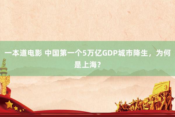 一本道电影 中国第一个5万亿GDP城市降生，为何是上海？