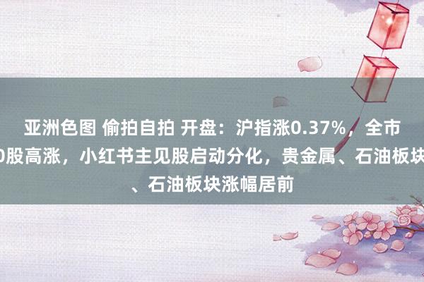 亚洲色图 偷拍自拍 开盘：沪指涨0.37%，全市集超3600股高涨，小红书主见股启动分化，贵金属、石油板块涨幅居前