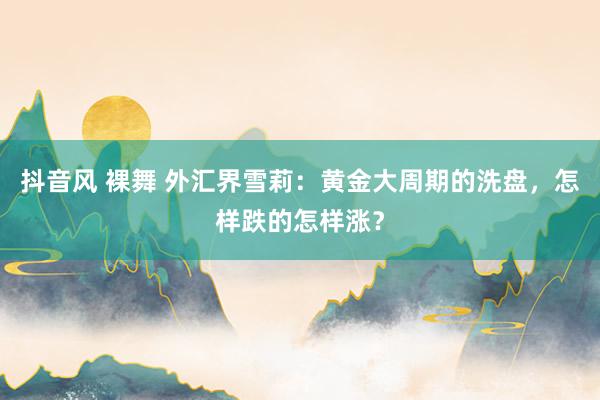 抖音风 裸舞 外汇界雪莉：黄金大周期的洗盘，怎样跌的怎样涨？