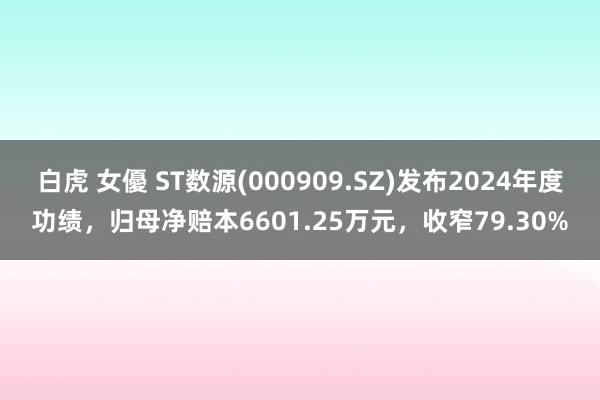 白虎 女優 ST数源(000909.SZ)发布2024年度功绩，归母净赔本6601.25万元，收窄79.30%