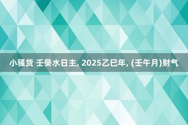 小骚货 壬癸水日主, 2025乙巳年, (壬午月)财气